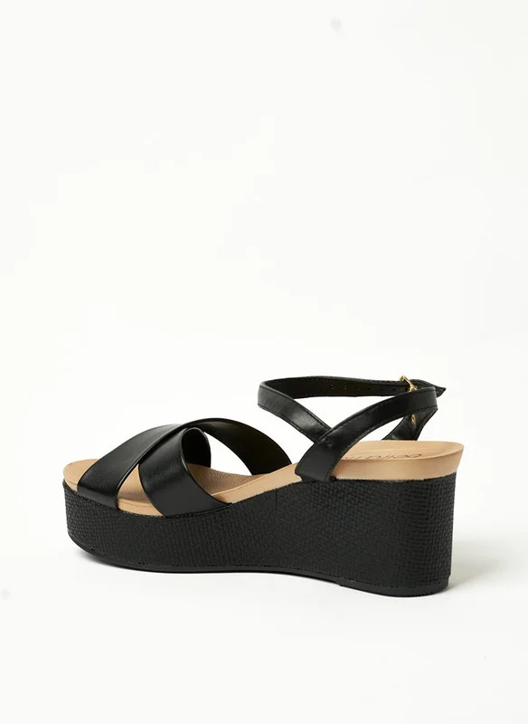 بيرا ريو Beira Rio Ladies Wedge Sandals Black | Made In Brazil
