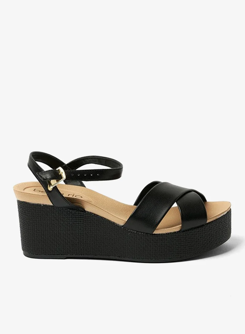 Beira Rio Beira Rio Ladies Wedge Sandals Black | Made In Brazil