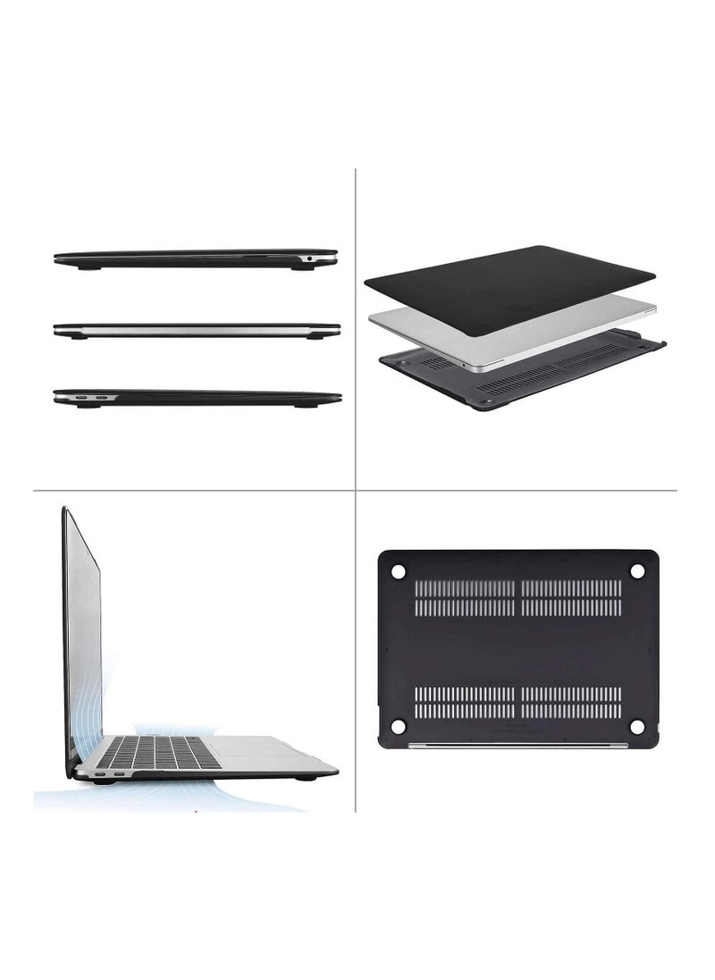 AMM - Hard Shell Case & UK Layout Arabic Keyboard Cover for MacBook Air 13-inch A2337 M1 A2179 Black - Image 1