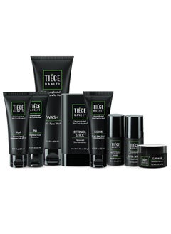 tiege hanley Tiege Hanley Mens Skin Care Set Rejuvenation Skin Care Routine for Men System Level 5  Mens Skincare Set Face Wash Scrub Moisturizer Eye Cream Serum Clay Mask Retinol Stick  PM Moisturizer 