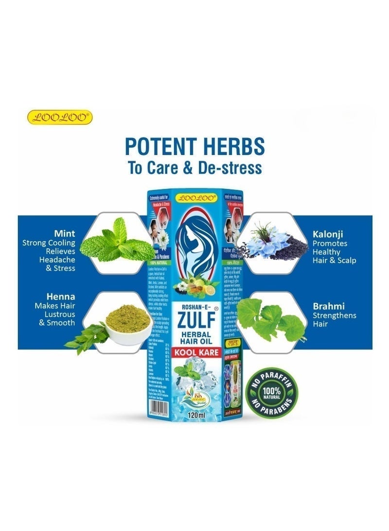 Looloo Roshan - E - Zulf Kool Kare Herbal Hair Oil 120ml – Nourishing & Hair Strengthening - Image 4