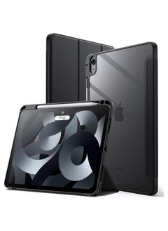غطاء حماية لجهاز iPad Air 6th 11-Inch M2 (2024) iPad Air4/Air5 10.9 inch (2020/2022) الجيل مع حامل قلم رصاص، [يدعم شحن قلم Apple وTouch ID] شفاف وخاصية الإيقاظ/النوم التلقائي