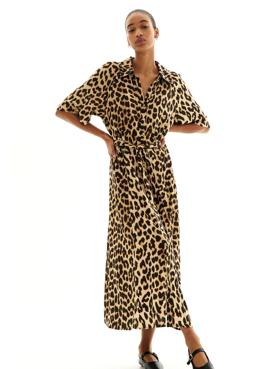 H&M Tie-Belt Shirt Dress