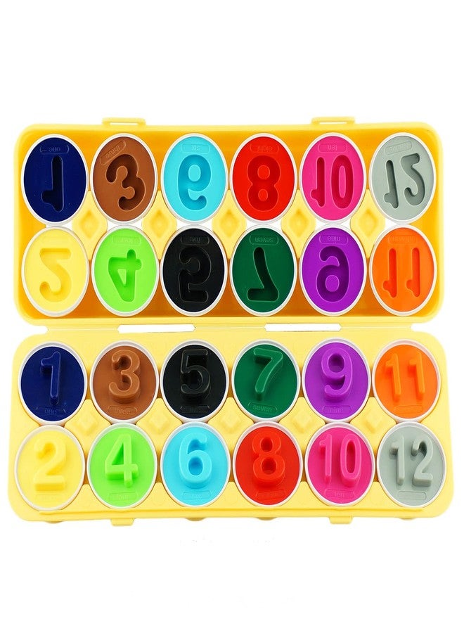 Dimple 12 Play Numbers Egg Matching Toy Play Matching Eggs Easter Toy w/Holder - Egg Toys for Toddlers STEM Egg Toys Colors & Shapes Recognition for Kids -Educational Color Sorting Toy - Image 3