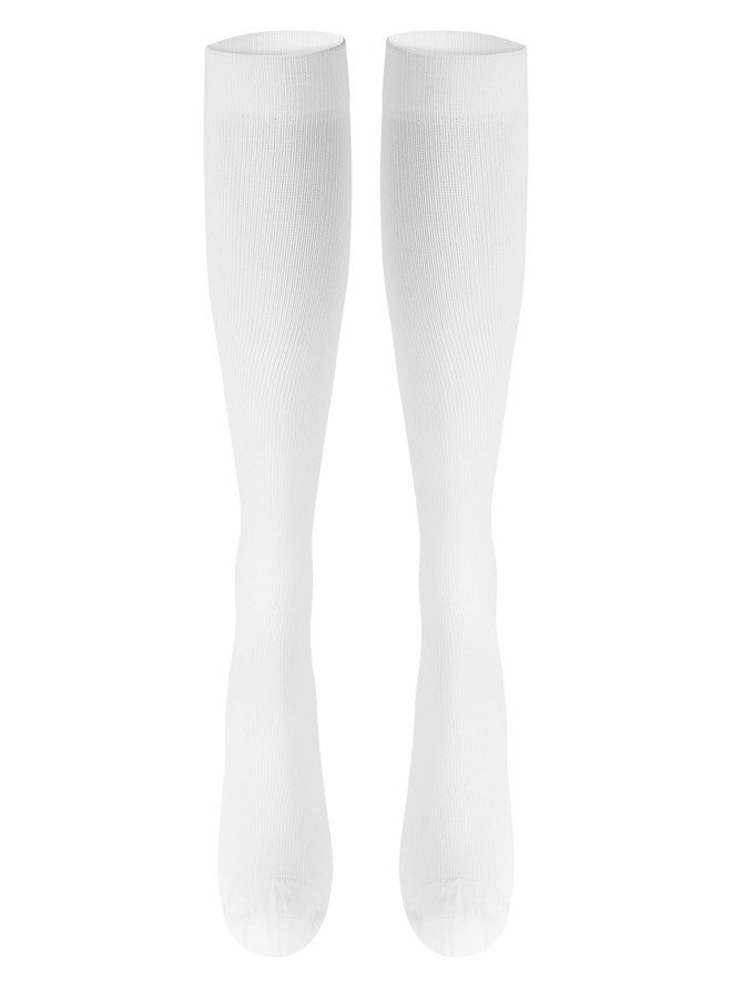 Truform Compression Socks, 15-20 mmHg, Men's Dress Socks, Knee High Over Calf Length, White, Medium (multipack) - Image 4