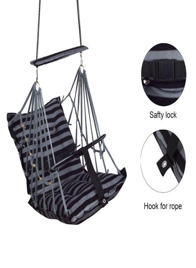 Sprointal® Swing for Kids, Baby Swing Chair Cotton Children Folding and Washable 1-5 Years Swing with Safety Belt,Home and Garden Jhula for Babies |Swing for Kids|Hanging Cradle (Grey) - Image 4