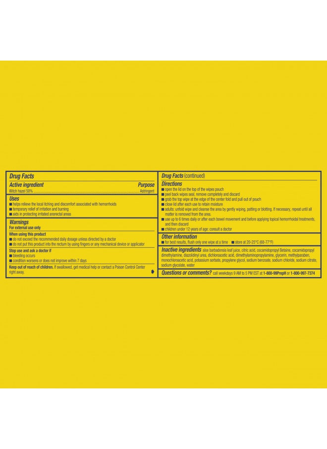 Preparation H Preparation H Hemorrhoid Flushable Wipes with Witch Hazel for Skin Irritation Relief - 48 Count  - Image 4