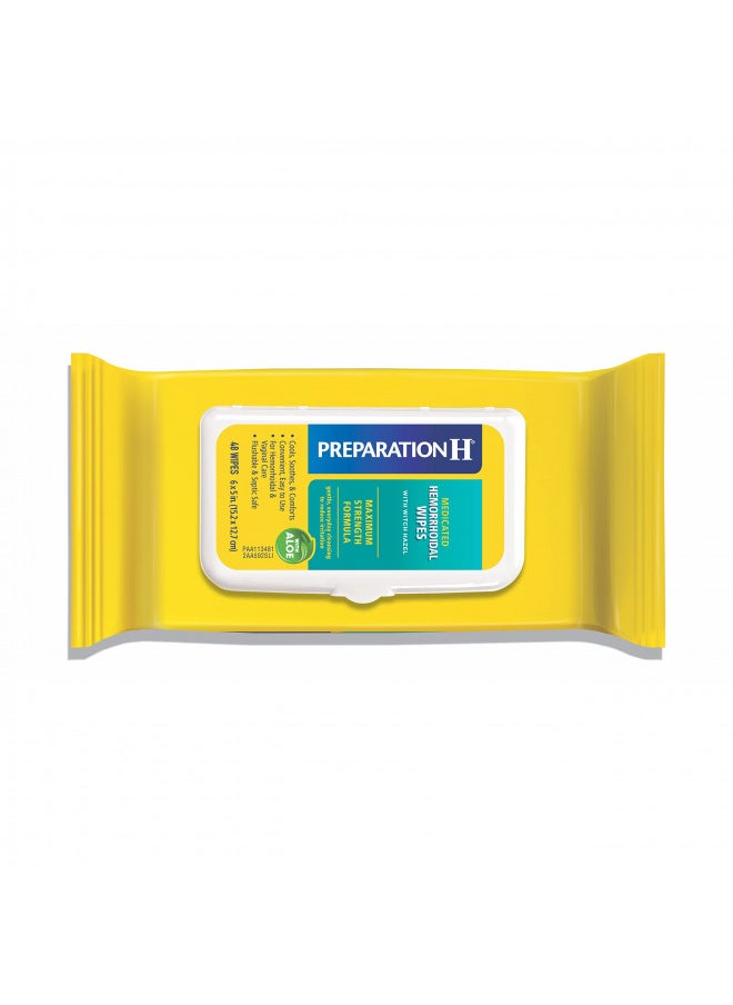 Preparation H Preparation H Hemorrhoid Flushable Wipes with Witch Hazel for Skin Irritation Relief - 48 Count  - Image 2