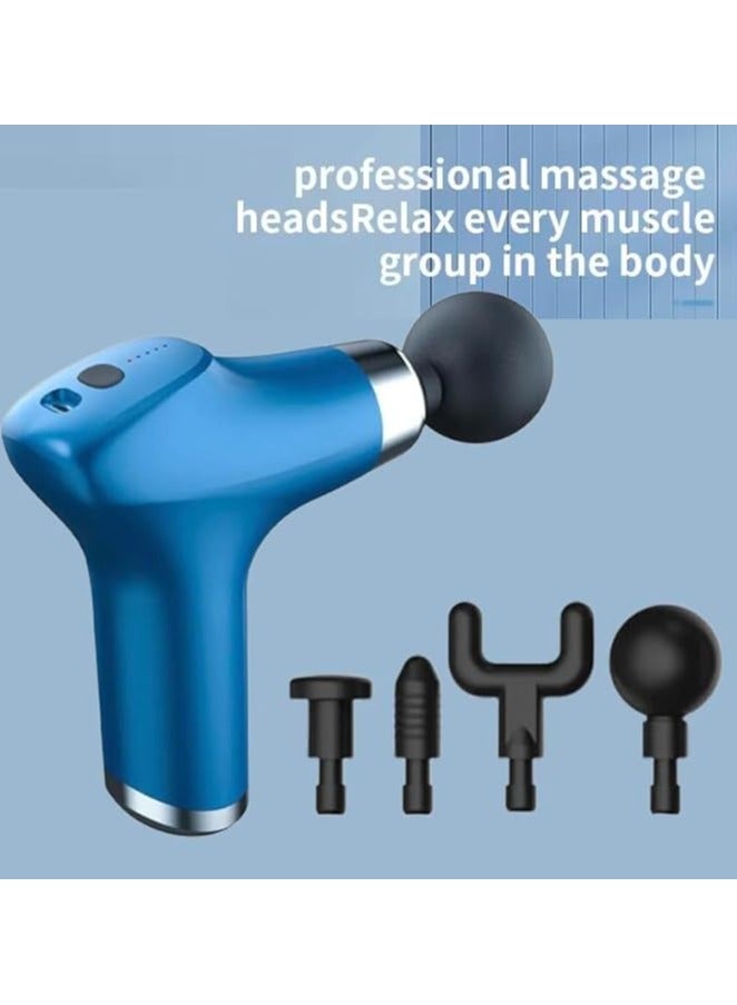 سکیلو جهاز تدليك للوجه صغير قابل لإعادة الشحن - جهاز تدليك عميق للأنسجة بخمس سرعات | جهاز تدليك كهربائي محمول باليد لتخفيف آلام الظهر والرقبة والعضلات - Image 4