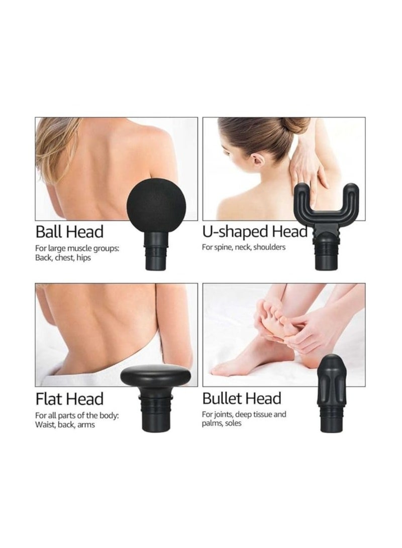 سکیلو جهاز تدليك للوجه صغير قابل لإعادة الشحن - جهاز تدليك عميق للأنسجة بخمس سرعات | جهاز تدليك كهربائي محمول باليد لتخفيف آلام الظهر والرقبة والعضلات - Image 5