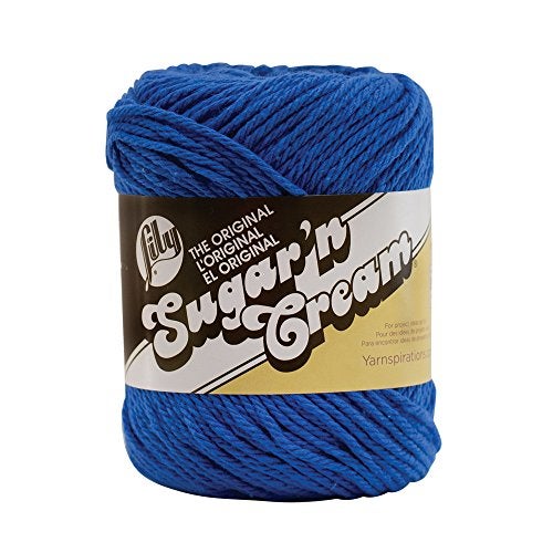 Lily Sugar 'N Cream The Original Solid Yarn, 2.5oz, Medium 4 Gauge, 100% Cotton - Blue - Machine Wash & Dry - Image 1