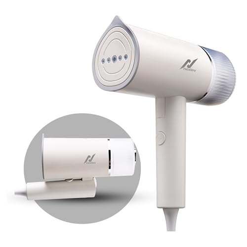 nexlev بخار الملابس القابل للطي من نيكسلڤ للمنزل والسفر | بخار عمودي مريح | 1200 واط | 120 مل | خفيف الوزن ومضغوط | تسخين سريع خلال 30 ثانية | مكواة لجميع أنواع الأقمشة | سلك بطول 2 م | مضاد للتسرب | GS-05 - Image 1