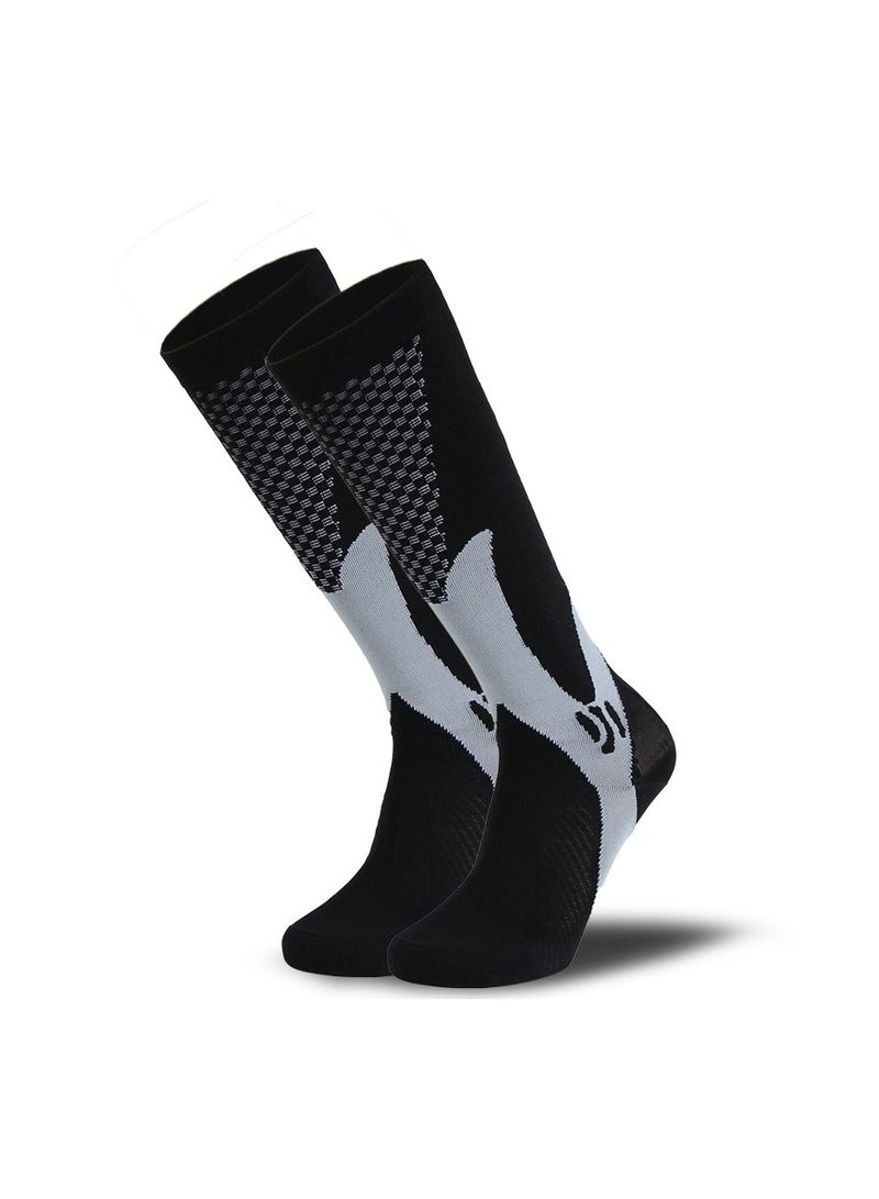 Loquat 2 Pair Anti Slip Sport Knee High Socks Athletic Socks