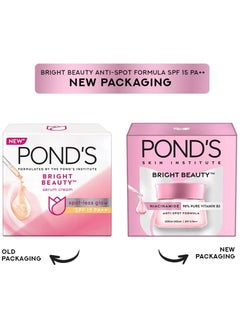 Pond's Bright Beauty Anti-Spot Serum Cream with Niacinamide and SPF 15 PA++, Fades Dark Spots and Reveals Bright Skin, 50g  - Image 2