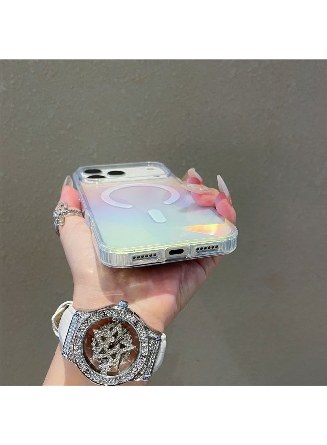 Suitable for iPhone 17 Pro shock and drop resistant, magnetic protective case, gradient color - Image 5