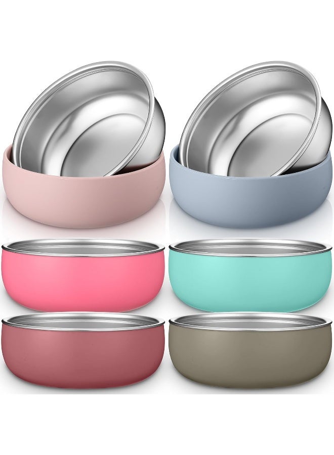نوجو 6 Pcs 304 Stainless Steel Baby Bowls with Removable Silicone Shell - Image 1
