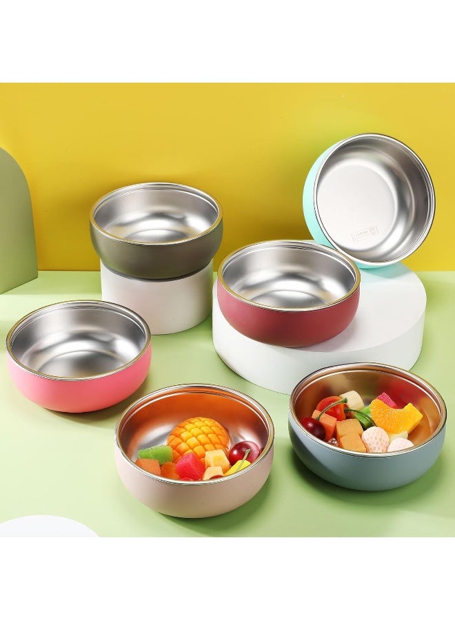 نوجو 6 Pcs 304 Stainless Steel Baby Bowls with Removable Silicone Shell - Image 3
