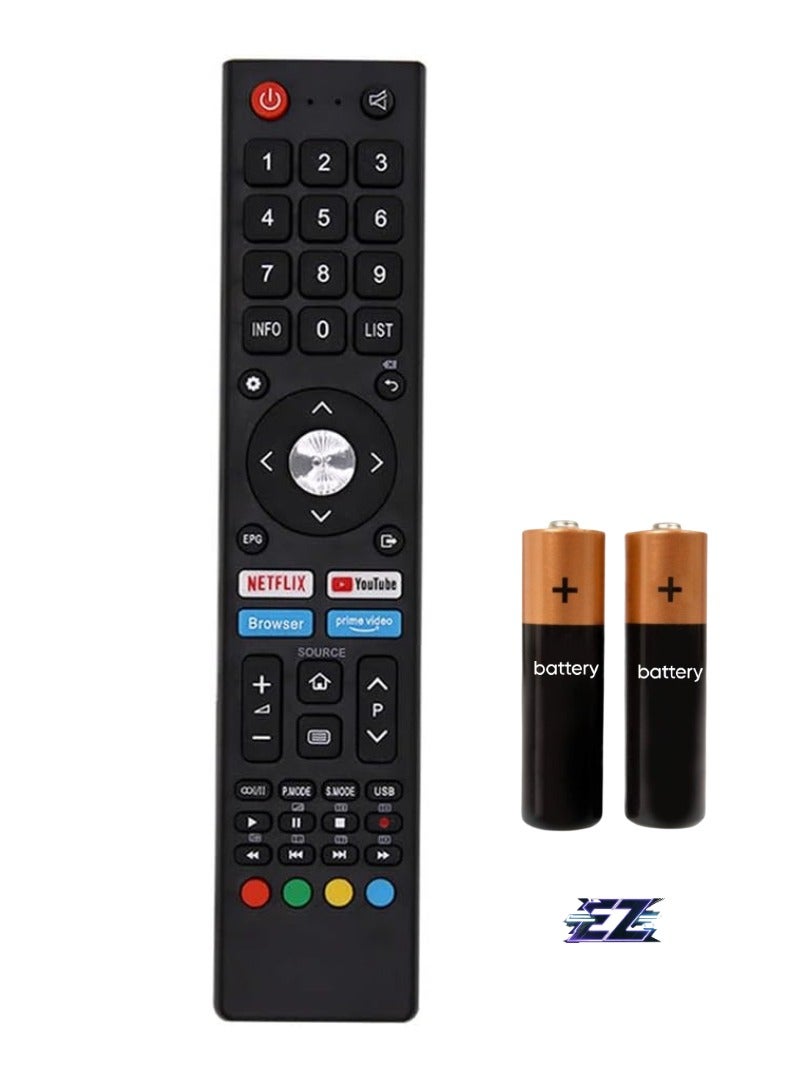 ELTRAZONE "New Remote Control for Chick U55H7A, U58H7A, U43H7A Smart TV with LED Remote Control EWA (GCBLTV02BDBIR) - Black with Battery Included" - Image 1