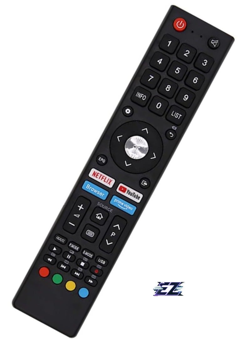 ELTRAZONE "New Remote Control for Chick U55H7A, U58H7A, U43H7A Smart TV with LED Remote Control EWA (GCBLTV02BDBIR) - Black with Battery Included" - Image 2
