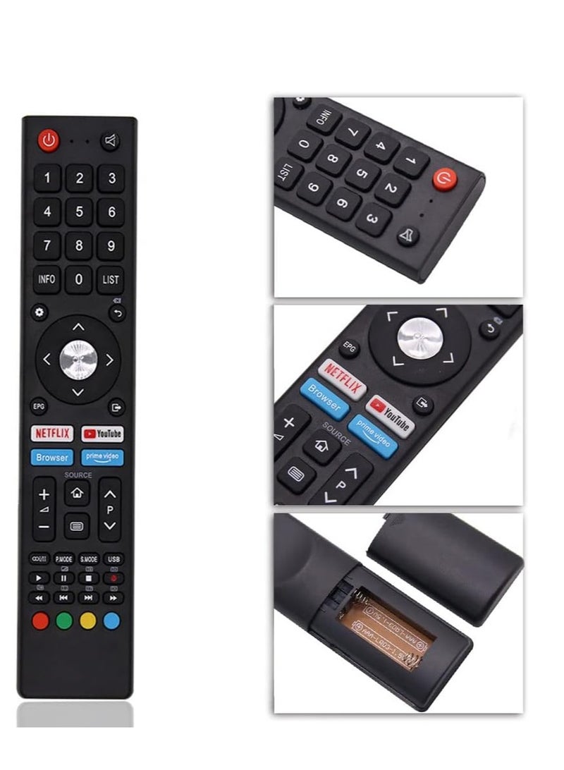 ELTRAZONE "New Remote Control for Chick U55H7A, U58H7A, U43H7A Smart TV with LED Remote Control EWA (GCBLTV02BDBIR) - Black with Battery Included" - Image 5