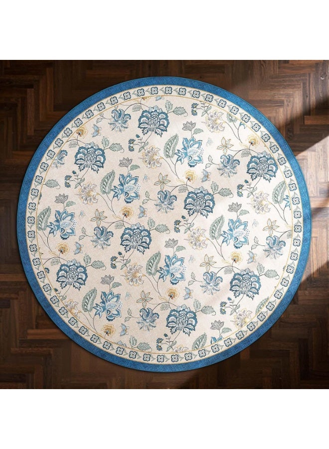 سجادة دائرية للأماكن الداخلية والخارجية بسمك 0.25 سم ، بتصميم 3D ، ضهر دوتس مانع للانزلاق ، مثالية لغرف النوم ، لغرف الصيوف ، حافظة سجاد ، غطاء سجادة - Image 3