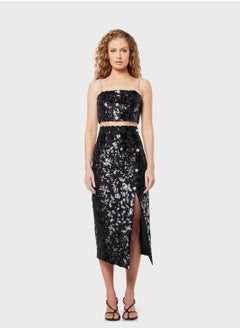 Bardot Side Slit Dress