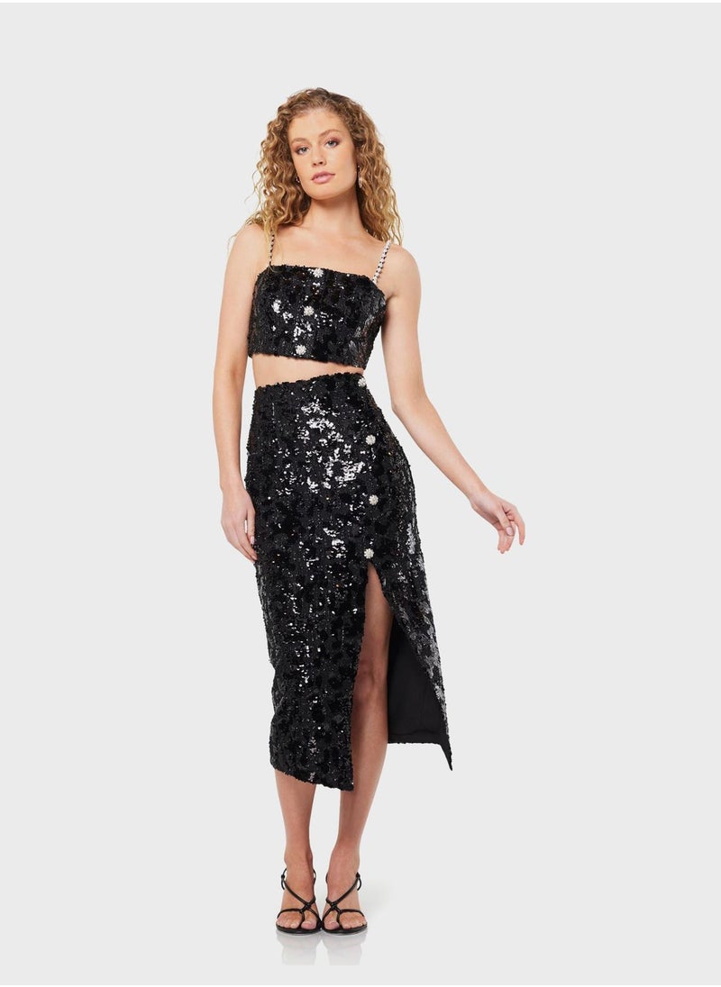 ELLIATT - Bardot Side Slit Dress - Image 1