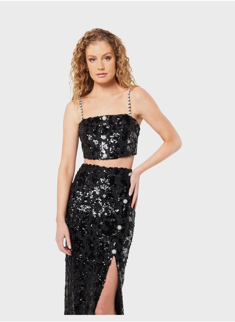 ELLIATT - Bardot Side Slit Dress - Image 1