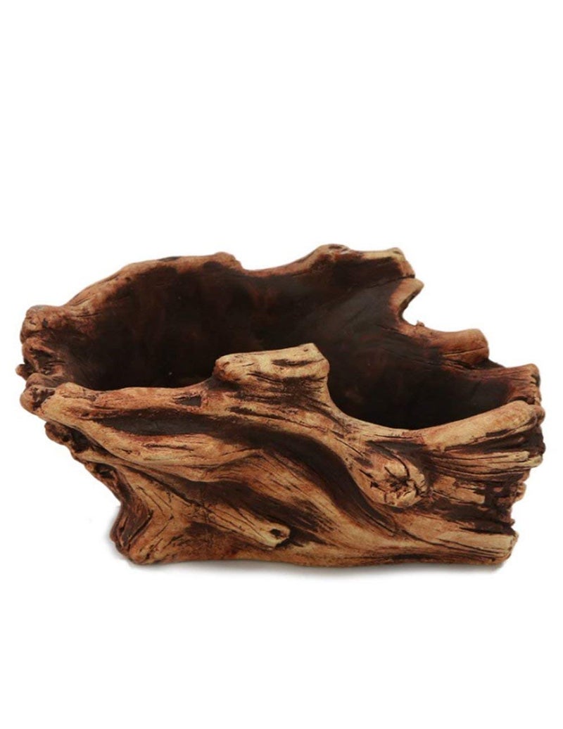 Dahlia Driftwood Stump Log Concrete Planter/Succulent Pot/Plant Pot, 8.2L x 5.9W - Image 1