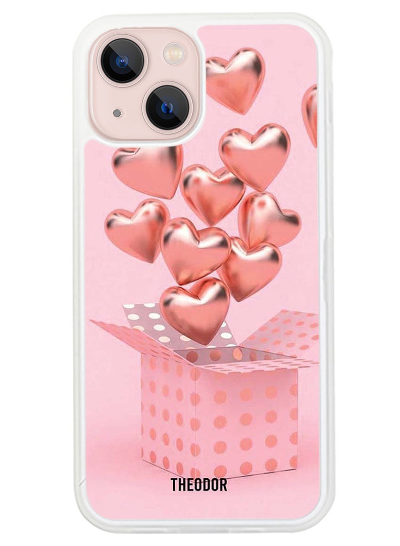 Theodor Protective Case Anti Scratch Shock Proof Cover For APPLE IPHONE 14 Boxes Of Love (White Bumper) - Image 1