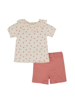 DeFacto Babygirl Regular Fit Frill Neck Woven Set - 2 Pack  - Image 2