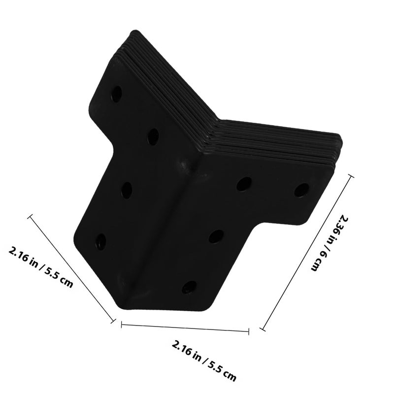 Black Metal Corner Guards Edge Protectors 12 Pack For Furniture Cabinets Boxes - Image 3