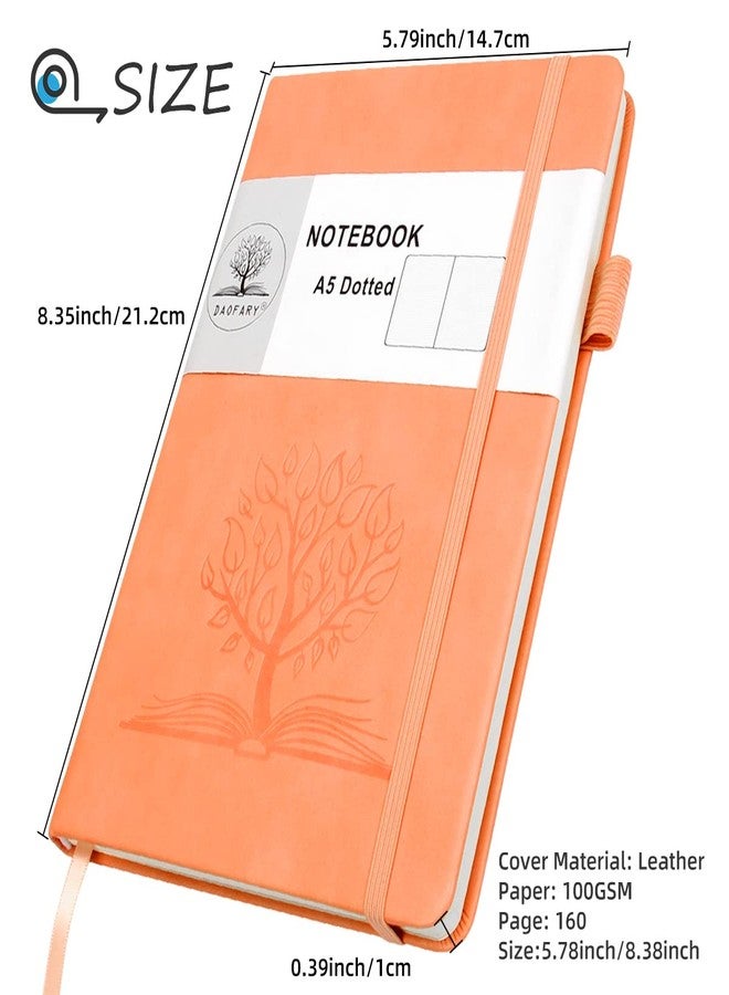 Daofary Dotted Journal Notebook with Pen Holder- A5 Dot Grid Notebook with 160 Pages 100gsm Thick Paper, Hardcover Dotted Journal with Pocket 8.4 x 5.7 in (Pink) - Image 2