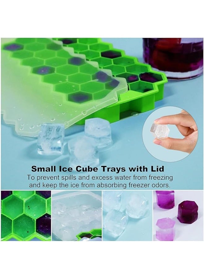 37-Cube Green Silicone Ice Cube Tray – Flexible Stackable Freezer Ice Mold with Easy Release Design - Image 5