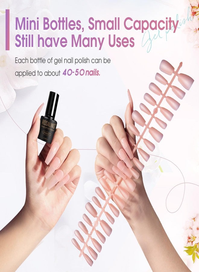 ROSALIND Reflective Glitter Gel Nail Polish, 8 Color Glitter Gel Polish Sparkle Shiny Effect Silver Sparkling Professional Soak Off UV Gels - Image 3