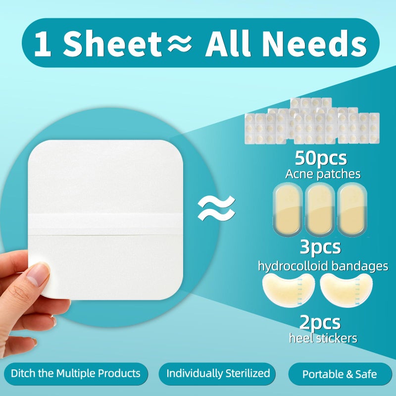 Dimora 20 Pack Hydrocolloid Wound Dressing, Ultra Thin 4" x 4" Large Patch Bandages with Self-Adhesive - Image 2