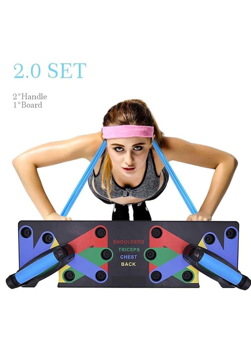 ELTRAZONE plastic Push Up Board Multifunctional Colour Coded Foldable Push up - Image 4