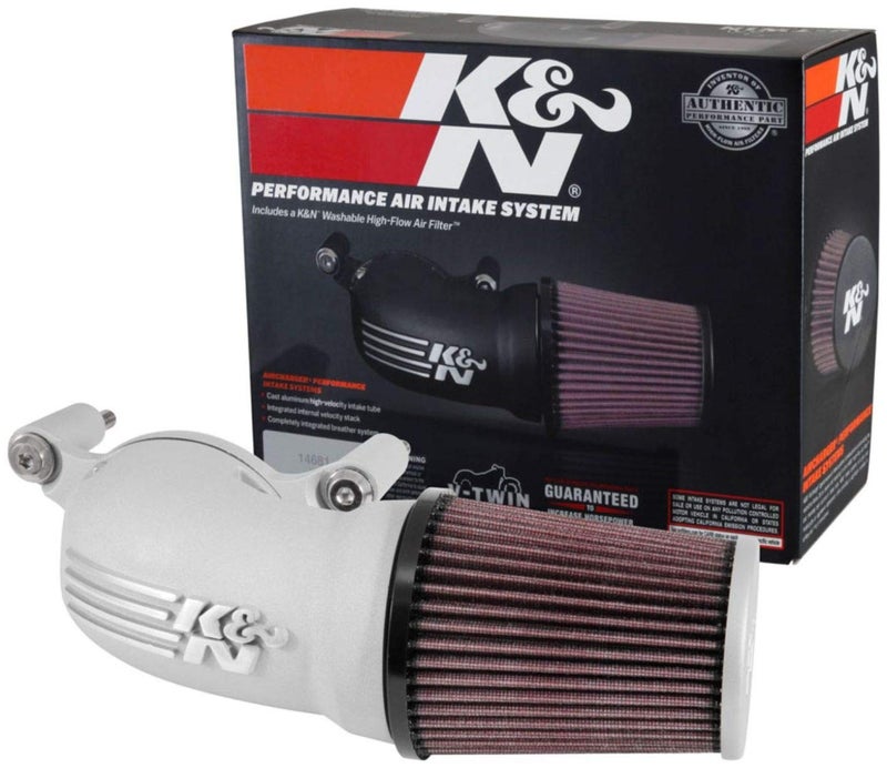 K+N K&N 63-1137S Performance Air Intake System, Silver  - Image 1