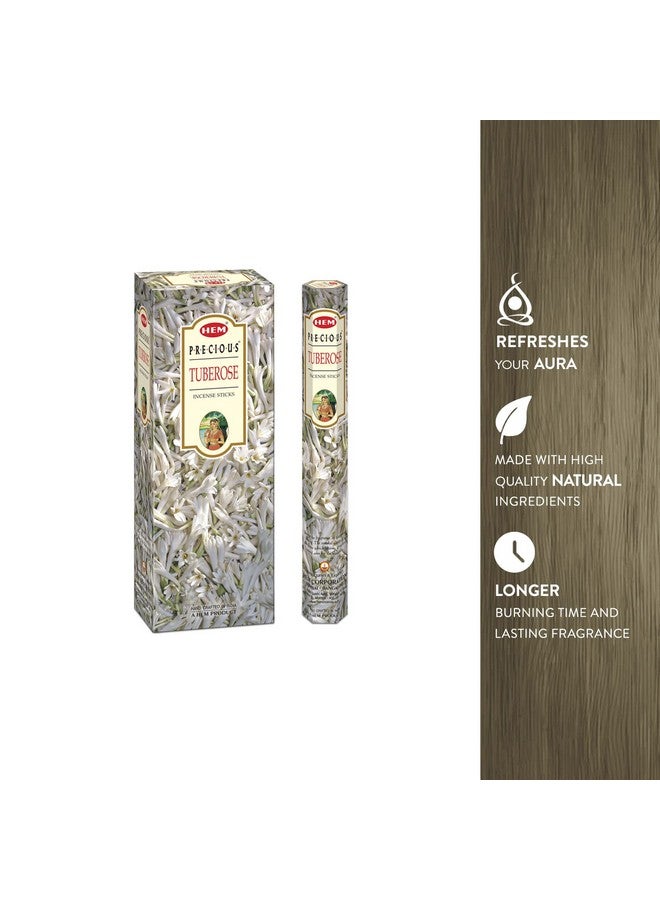 Hem Precious Tuberose Incense Sticks| Agarbatti for Home, Prayer,Positive Energy & Yoga|Pooja Item for Home, Burning Time - 35-40 Minutes, 120 Sticks - Image 4