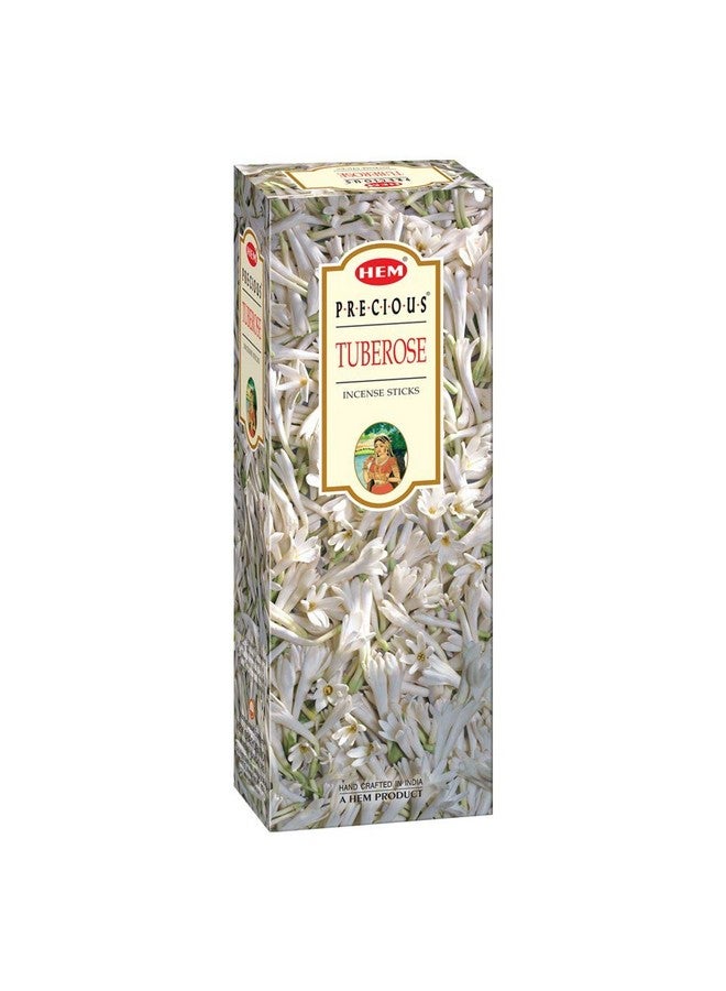 Hem Precious Tuberose Incense Sticks| Agarbatti for Home, Prayer,Positive Energy & Yoga|Pooja Item for Home, Burning Time - 35-40 Minutes, 120 Sticks - Image 1