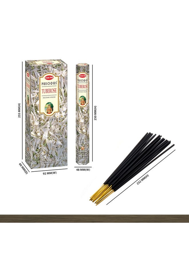 Hem Precious Tuberose Incense Sticks| Agarbatti for Home, Prayer,Positive Energy & Yoga|Pooja Item for Home, Burning Time - 35-40 Minutes, 120 Sticks - Image 2
