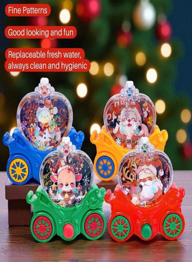 AMANVANI Christmas Water Game, Santa Claus Push Button Handheld Toy, Transparent Portable Fun Game for Kids 3 Years and Up, Secret Santa Party Return Gift for Kids Random Design (1-PCS) - Image 4