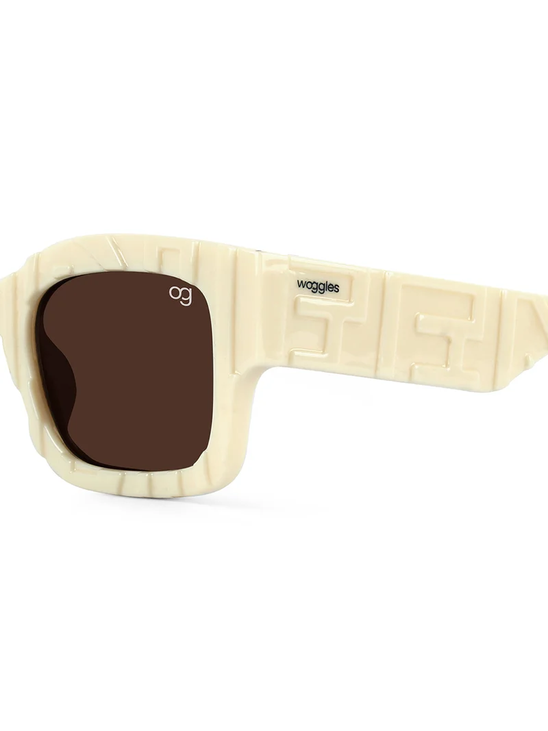 Woggles Stylish Brwon kids Rectangle Kids Sunglasses
