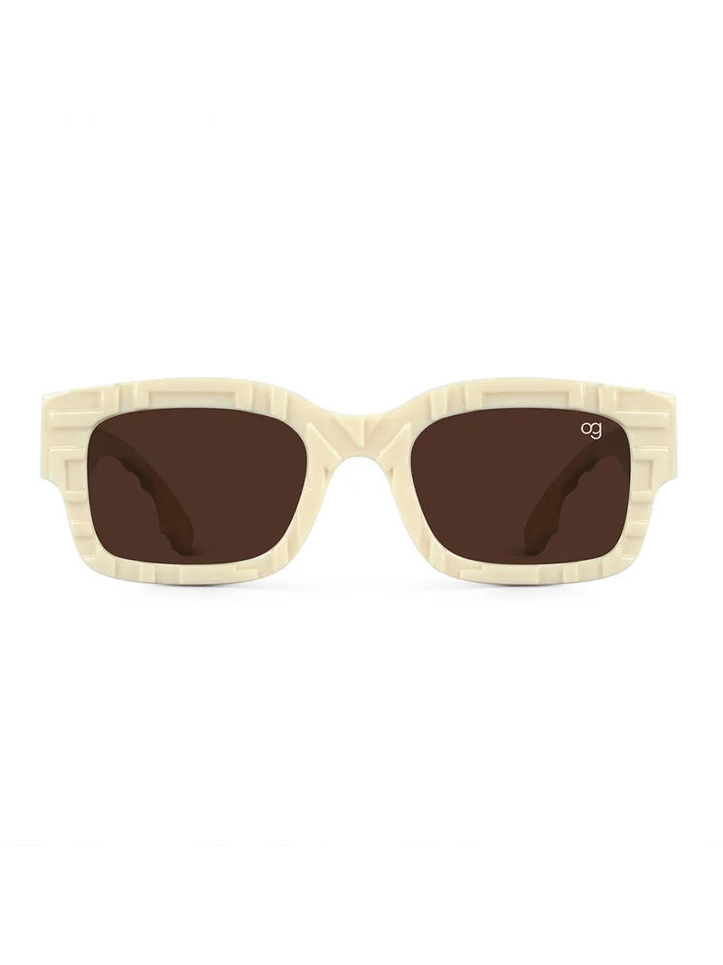 Woggles Stylish Brwon kids Rectangle Kids Sunglasses