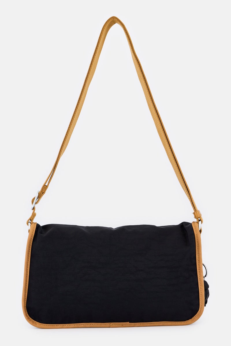 kipling Women Brand Logo Cross Body Bag, Black - Image 2