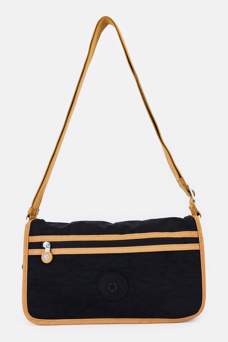 kipling Women Brand Logo Cross Body Bag, Black - Image 1