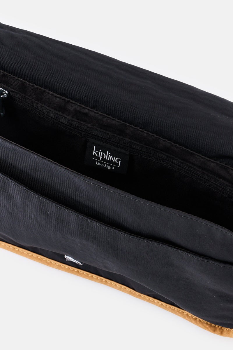 kipling Women Brand Logo Cross Body Bag, Black - Image 3