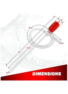 MIRFA Liquid/Fuel Transfer Siphon Pump - Large Squeezing Syphon for Lawn Mowers & Manual Pumping Petrol, Water, etc.  - Image 2