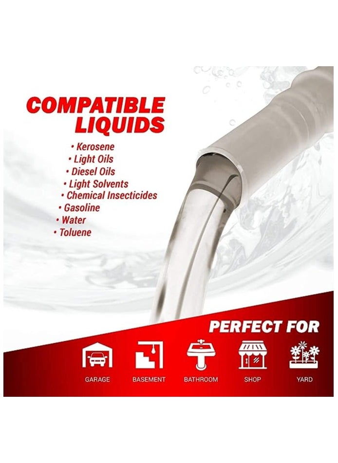 MIRFA Liquid/Fuel Transfer Siphon Pump - Large Squeezing Syphon for Lawn Mowers & Manual Pumping Petrol, Water, etc.  - Image 5