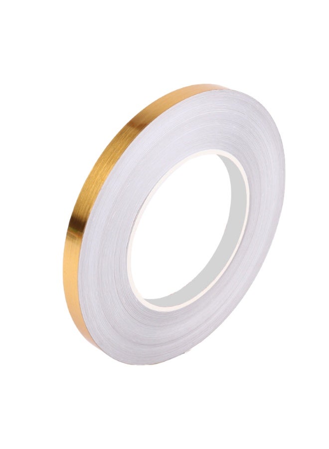 شريط لاصق بلاط سيراميك مقاوم للعفن ديكور بلاط أرضيات بلاط السيراميك ذهبي اللون لاصق ذاتي اللصق لبلاط الحائط، ديكور منزلي، 50 متر، 1 سم - Image 1